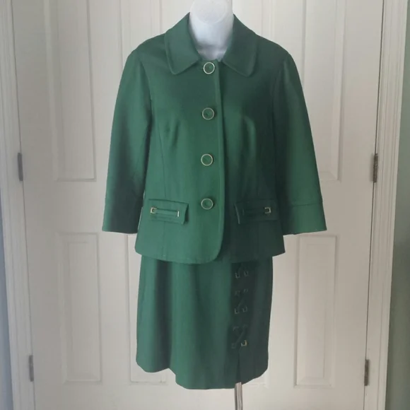 Trina Turk | Dresses | Trina Turk Emerald Green Blazer Dress Powersuit